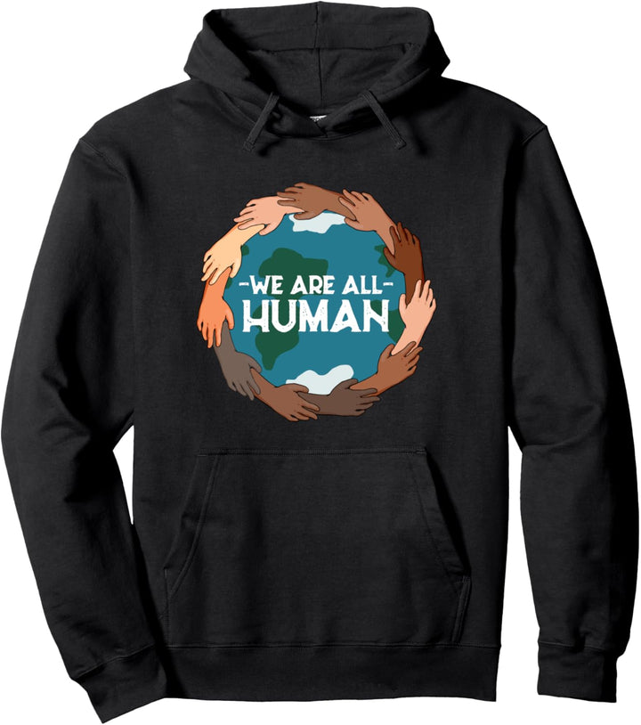 Black History Month Equality We Are All Human Hands Circle Pullover Hoodie