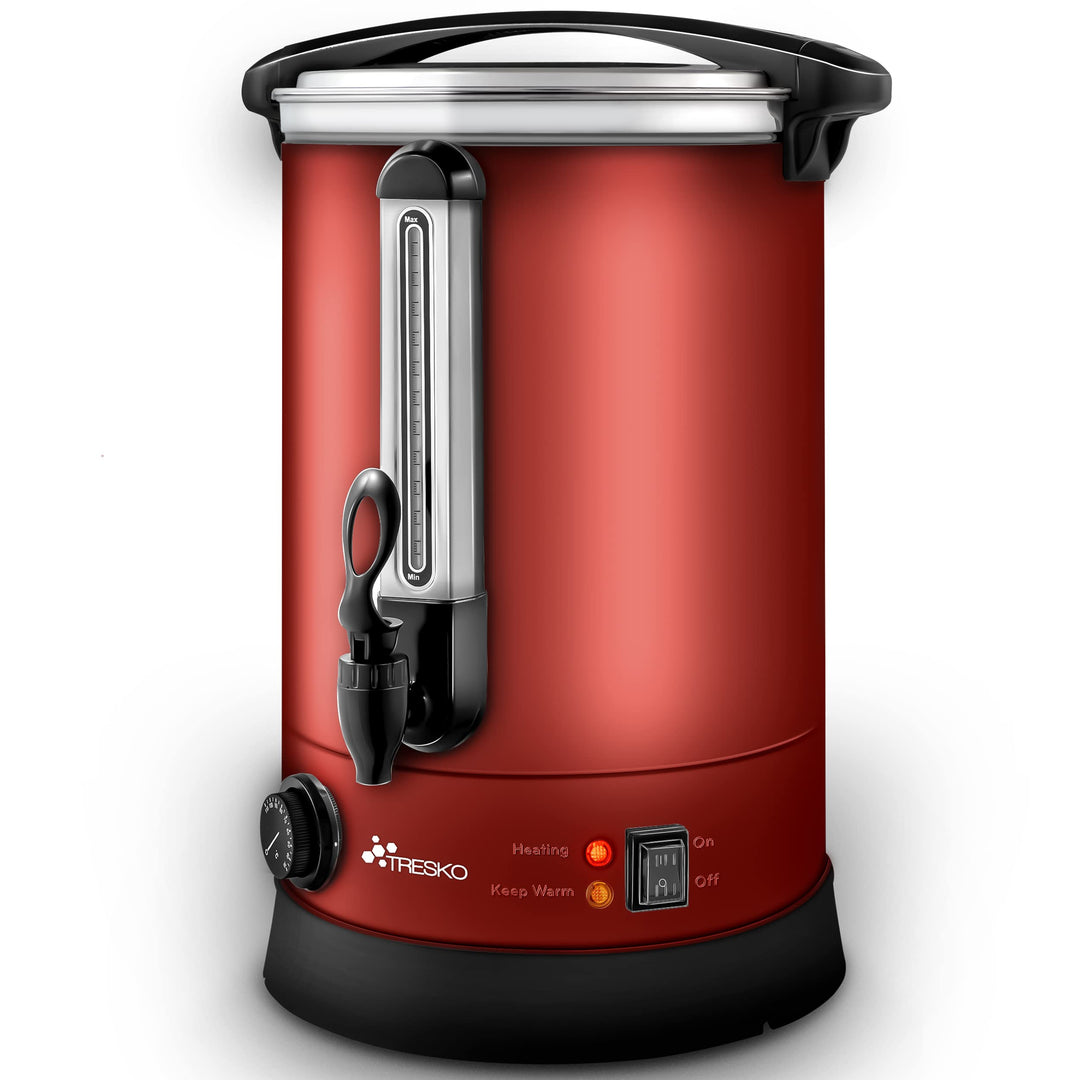 TRESKO® Glühweinkocher 6,8L / 1500W Einkochautomat aus Edelstahl Glühweinkessel Glühweinautomat Heis