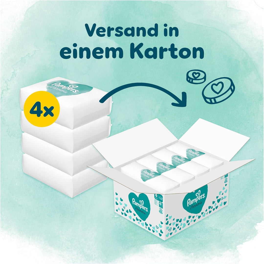 Pampers Harmonie Windeln Grösse 6, 144 Windeln, 13kg+, sanfter Hautschutz mit 100Prozent Pampers Sch