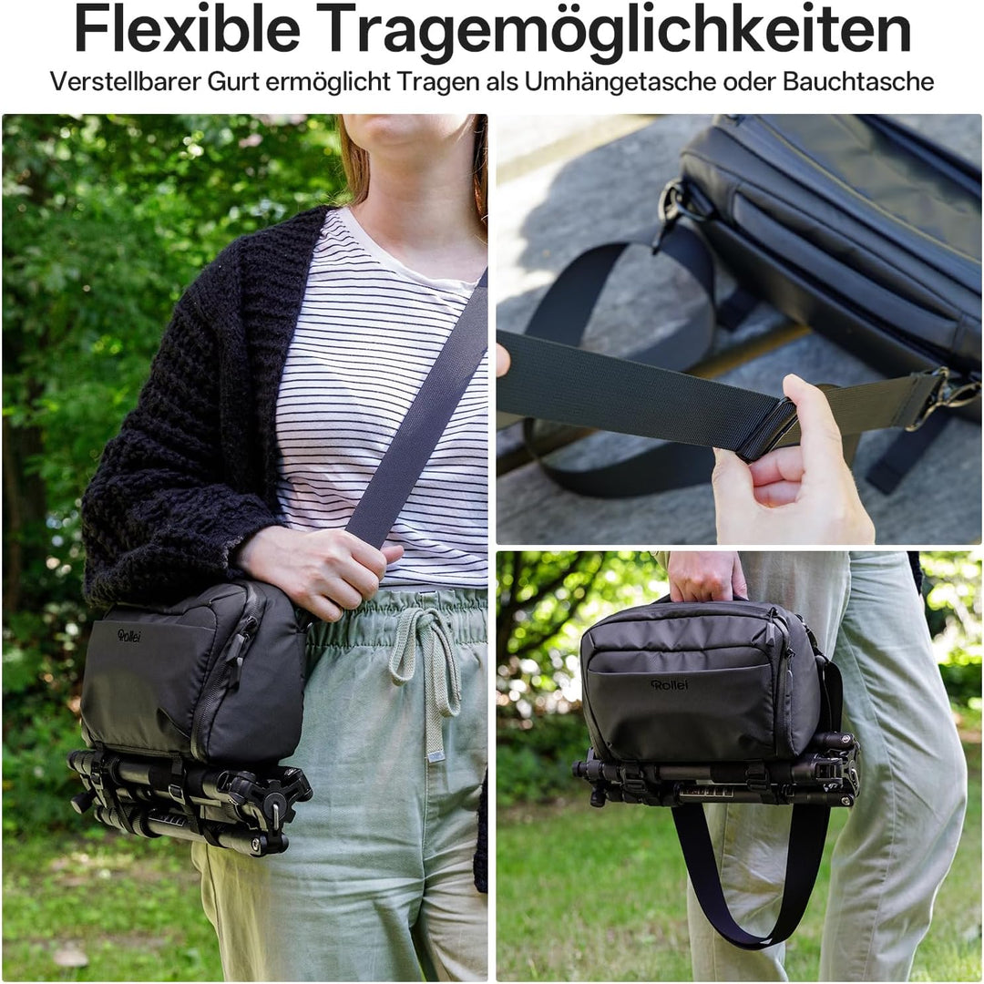 Rollei Fotoliner Ocean Slingbag S Kameratasche Fototasche Schultertasche klein Kamera Tasche Wasserd