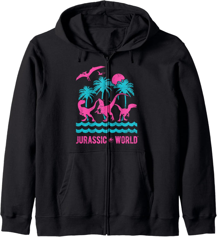 Jurassic World Two Dinosaur Beach Retro Kapuzenjacke