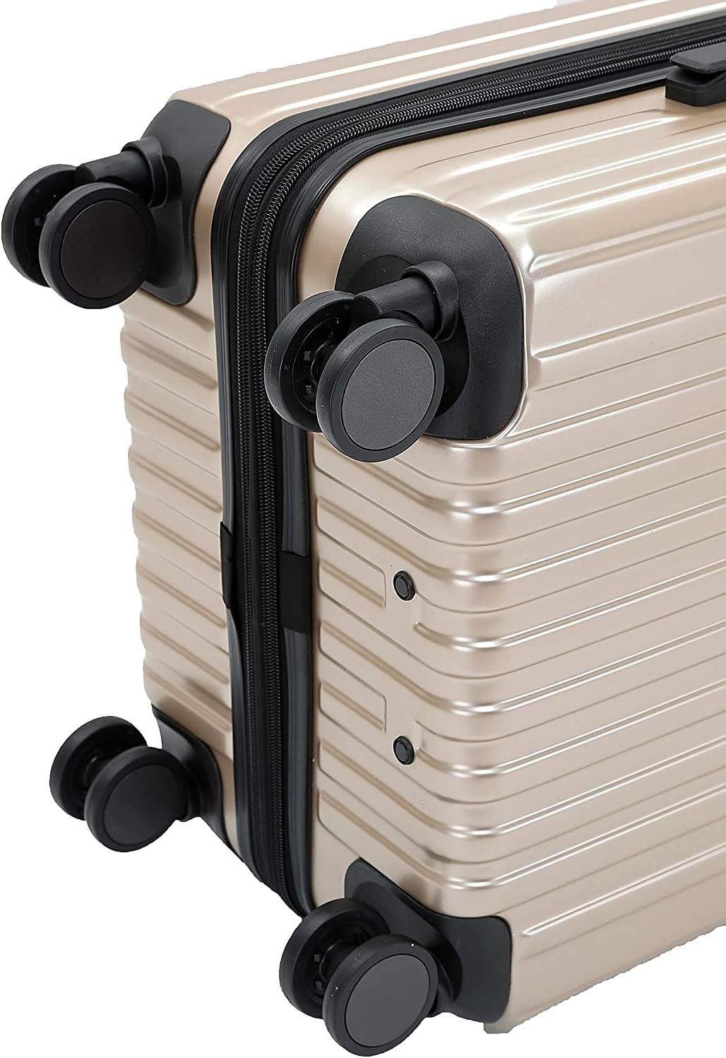 M816 TSA-Schloss Koffer Reisekoffer Trolley Kofferset Hardschale Boardcase (Champagner, Mittler Koff