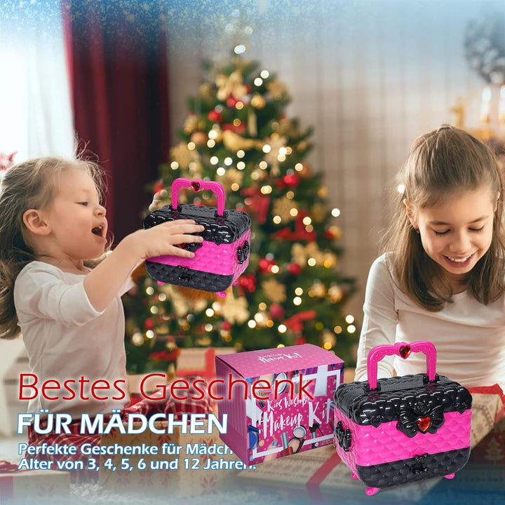 Kinderschminke Set Mädchen Kinder Make Up Set - 57PCS Kinder Schminkkoffer Mädchen Spielzeug,Kinder