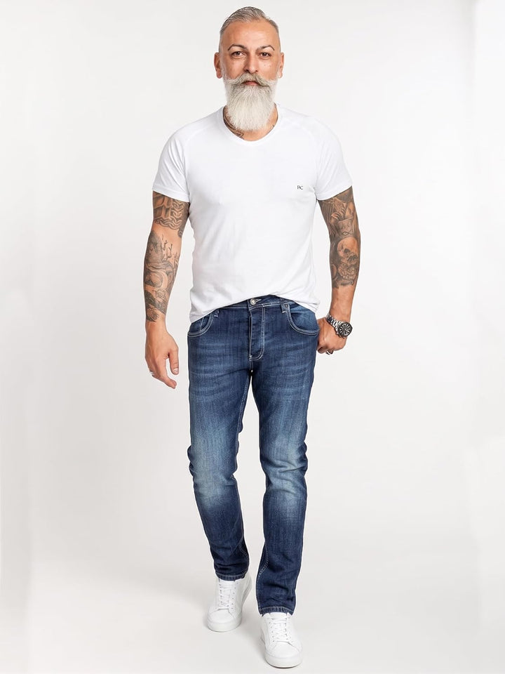 Rock Creek Herren Designer Jeans Denim Blau Hose Herrenjeans RC-2098 W29-W44 29W / 30L Rc-2411-blau,