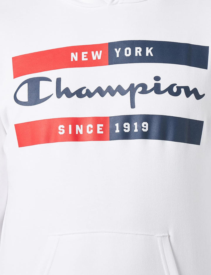 Champion Herren Legacy Graphic Shop Authentic Powerblend Terry Box Logo Kapuzenpullover M Weiss, M W