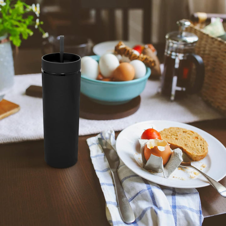 Volhoply 600 ml Trinkbecher mit Deckel und Strohhalm Zehnerpack,20oz Doppelwandiger Wiederverwendbar