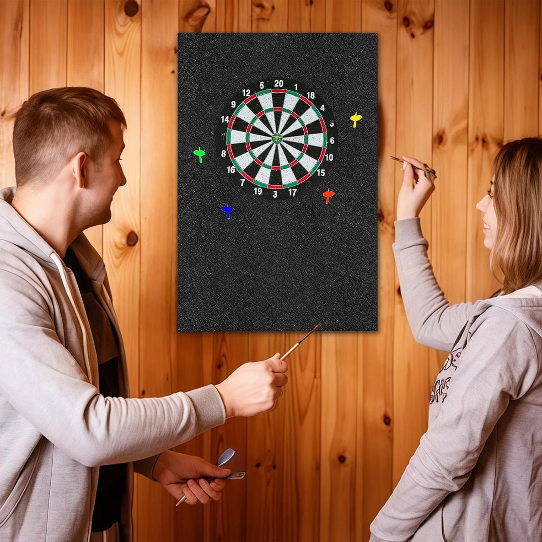 Dartboard Rückwandschutz - Grosse Filz Wandfliesen Als Unterlage Für Dartbretter - Schwarze Rückwand