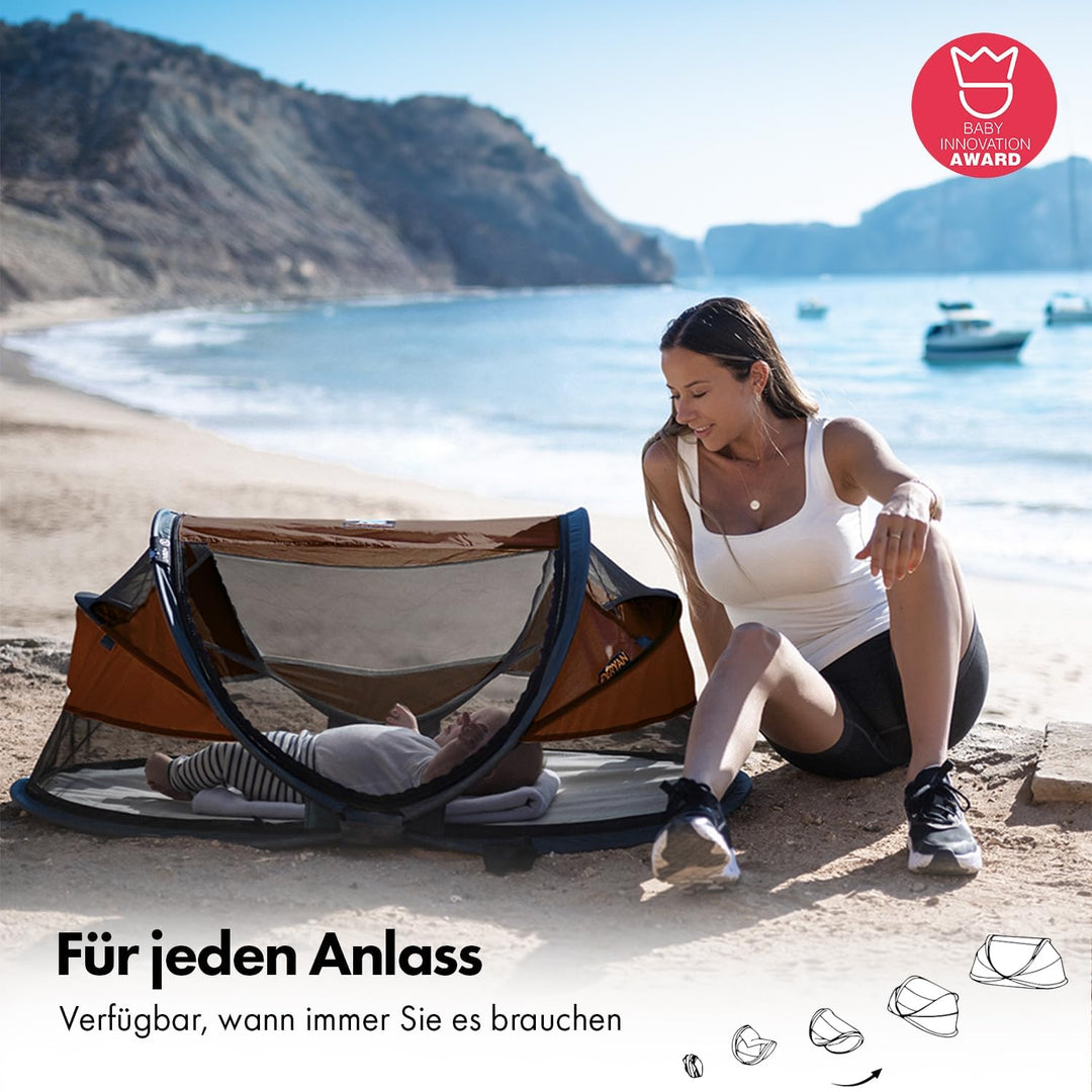 Deryan Baby & Kinder Reisebett mit Matratze - ab Geburt bis 2,5 Jahre, Pop Up Kleinkindbett Babyzelt