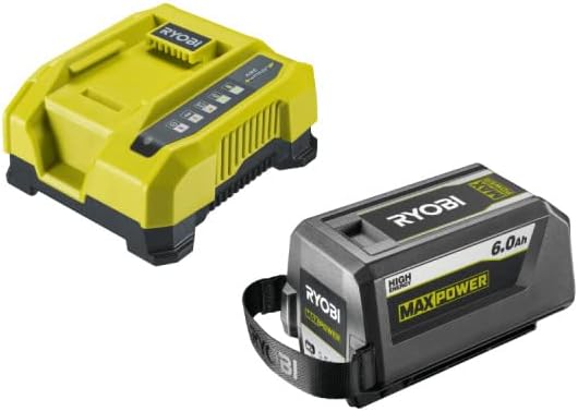 RYOBI 36 V MAX Power Akku-Starterset High Energy RY36BK60B-160, 6,0 A Ladestrom, inkl. 1 x 36 V 6,0