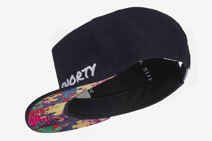 Nebelkind Snapback Cap Shorty Schwarz Puzzle Kurzer Schirm Kappe 5-Panel One Size