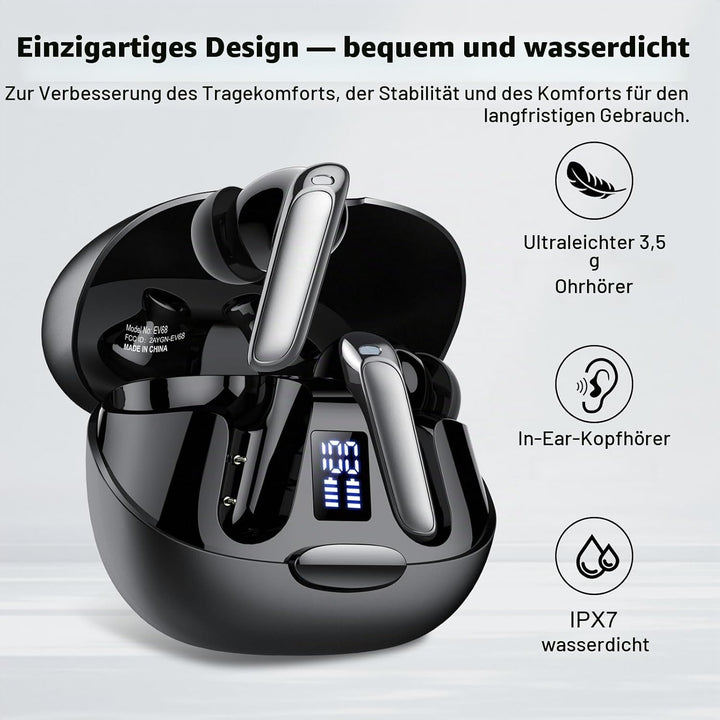 AI Kopfhörer Übersetzer, 3-in-1 Sprachübersetzer Kopfhörer 164 Sprachen mit App, 7 Übersetzungsmodi