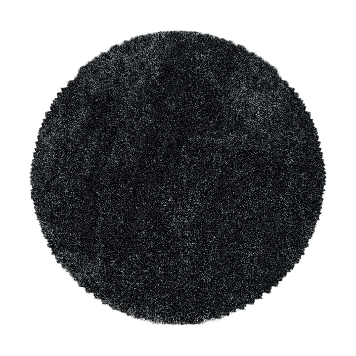HomebyHome Teppich Wohnzimmer Hochflor Shaggy Anthrazit 120x170 cm 50 mm Florhöhe - Langflor Teppich