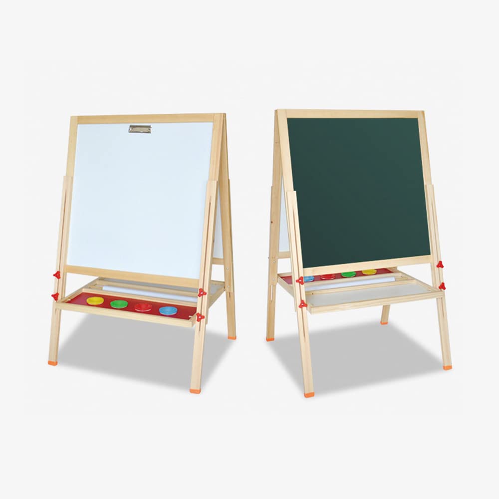 2 In 1 Kindertafel Magnetisch, Kinder Maltafel Standtafel Mit Kreide und Magnet, Höhenverstellbare W