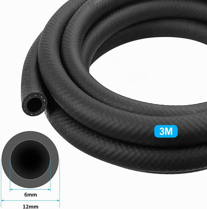 3M Benzinschlauch 6mm Kraftstoffschlauch Ölschlauch Dieselschlauch für Rasenmäher, Moto, Auto, Trakt