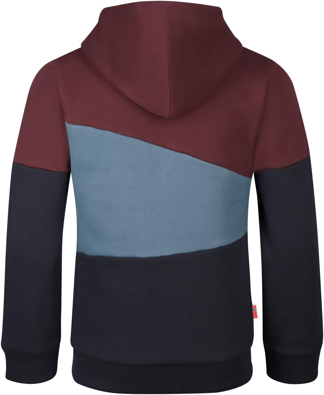 Trollkids Kinder Kapuzenpulli Alesund 98 Kastanienbraun/Stahlblau/Schwarz, 98 Kastanienbraun/Stahlbl