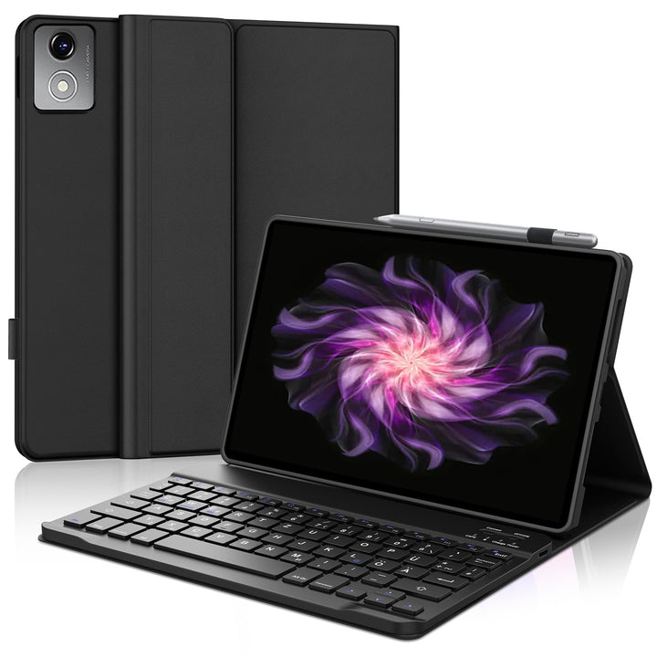 FOGARI Tastatur Hülle für Lenovo Tab K11 Plus 11.45 Zoll 2024, QWERTZ Deutsches Magnetisch Abnehmbar