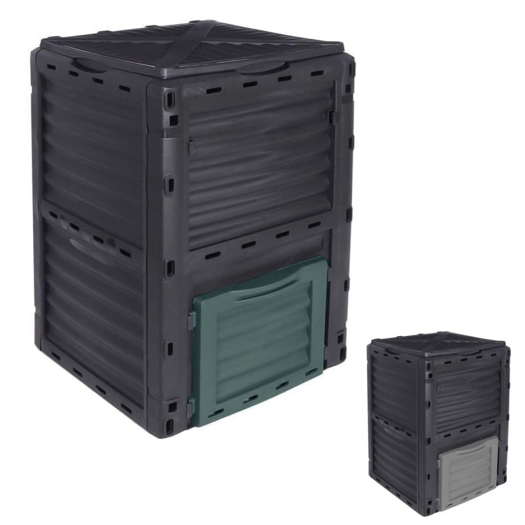 Linxor - Komposter, Behälter, Mülleimer für Gartenkompost - 300 L Grün, Grün