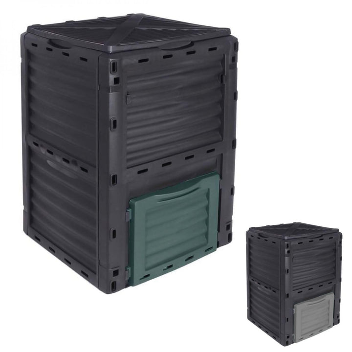 Linxor - Komposter, Behälter, Mülleimer für Gartenkompost - 300 L Grün, Grün