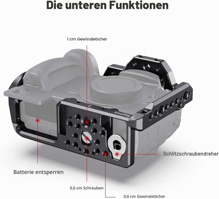 SMALLRIG GH5 Cage Käfig für Panasonic GH5 / GH5S / GH5 II mit Eingebaut NATO Rail und Cold Shoe - CC