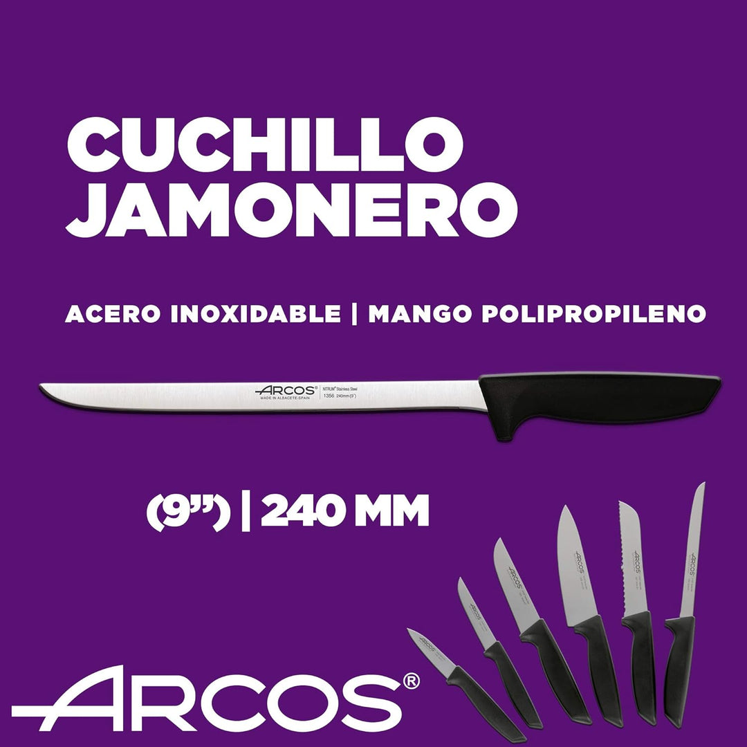 Arcos Professionelles Küchenmesser-Set | Professionelle Küchenmesser | 6 Stück | Edelstahlmesser mit