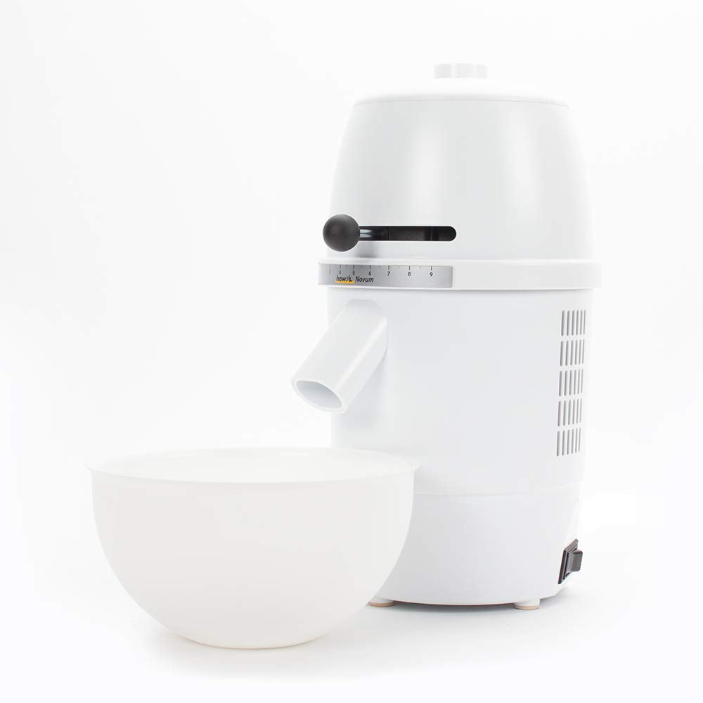hawos Novum (Farbe: Weiss) - Elektrische Getreidemühle mit 360W Leistung in Formschönem Makrolon Kun