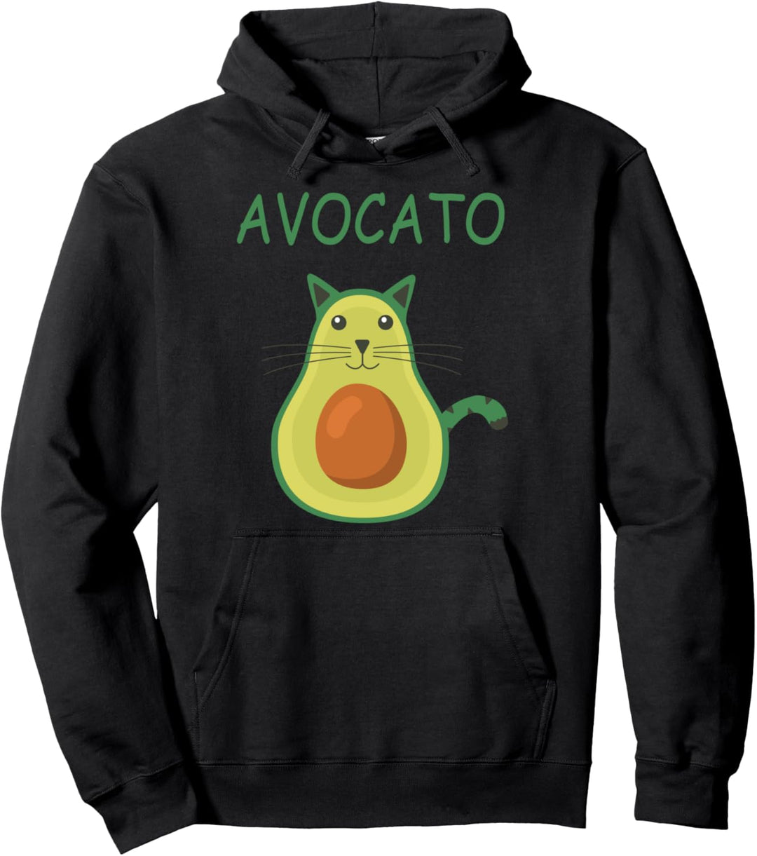 Carnival Vegan Avocado Cat I Siam Cat Meme - Avocato Cat Pullover Hoodie