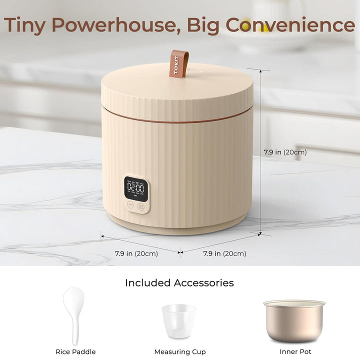 TOKIT 1.5L White Rice Cooker, Blue