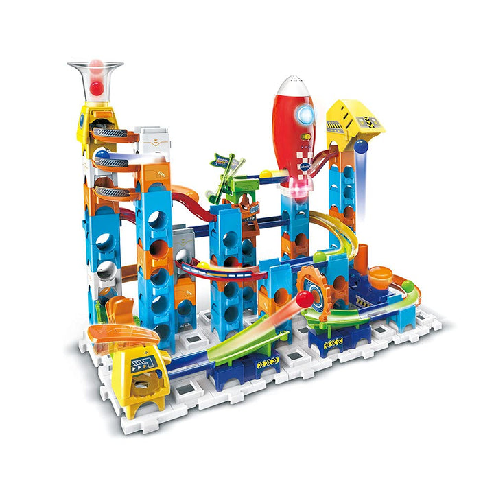 VTech - Marble Rush, elektronische Kugelbahn, Rocket Set Electronic M100E, Bauspiel, 79-teilig, 10 K