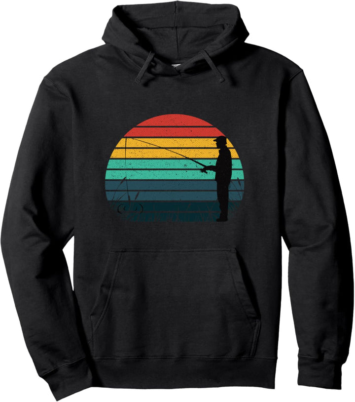 Weinlese-Fischen Pullover Hoodie