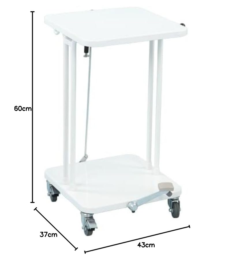 PROREGAL Abfallsackständer mit Deckel und Fusspedal | 40 Liter, HxBxT 60x37x43cm | Weiss, 40 Liter