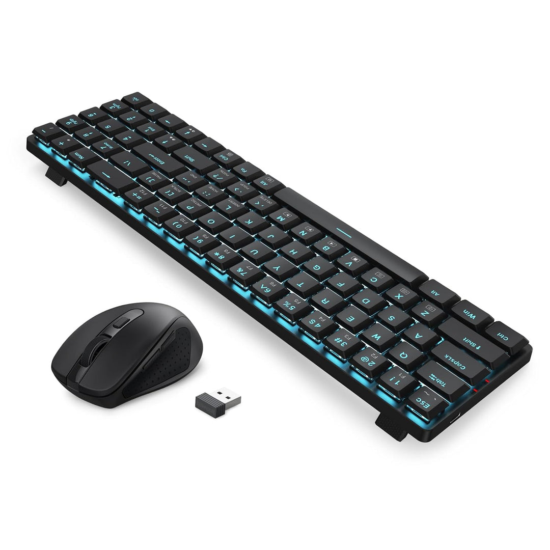 Redragon BS8773 Kabelloses Gaming-Tastaturen & -Mäuse Combos, 78 Tasten, 2,4 GHz, mechanische Tastat