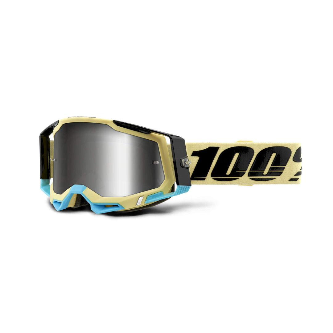 100 Percent Racecraft 2 Goggle Airblast-Mirror Silver Lens Sunglasses, Gold, ESTANDAR