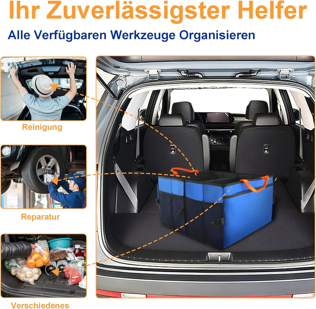 Generisch Premium Auto Kofferraumtasche, Praktisch 600D Oxfordstoff Kofferraum Organizer, Wasserdich