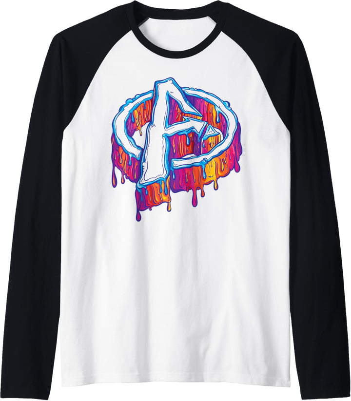 Marvel Avengers Dripping Paint Logo Raglan