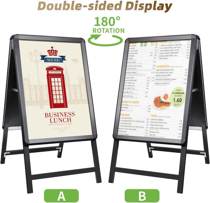 NewZeal Kundenstopper A1 beidseitig Plakatständer, Double Sided Display A-Board Poster Stand Sign Ho
