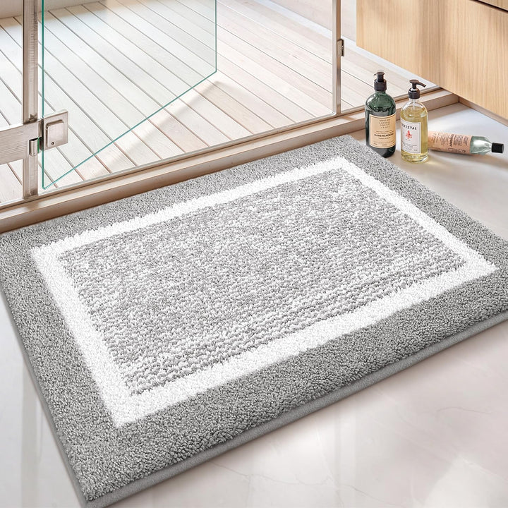 COLOR&amp;GEOMETRY Kleine Badteppiche rutschfest Waschbar Absorbierende Badvorleger Weiche Badezimmertep