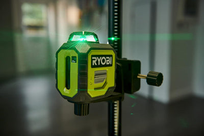 RYOBI batteriebetriebener 360˚ Laser RB360GLL (25 m, Selbstnivellierung 4°, Laserwellenlänge 520nm±