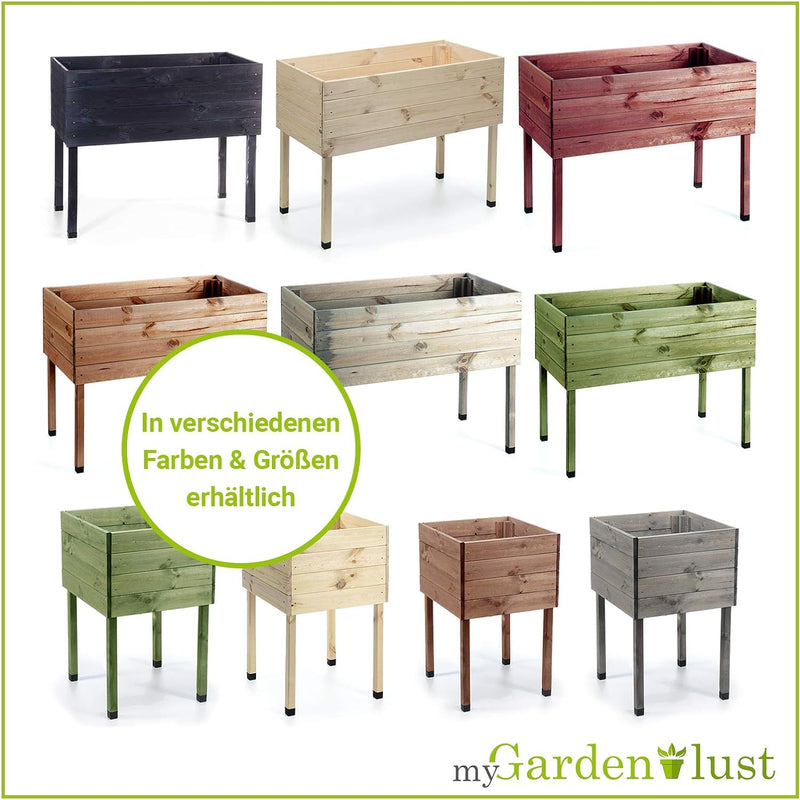 myGardenlust Hochbeet aus Holz - Kräuterbeet für Garten Terrasse Balkon - Pflanzkübel als Gemüse Bee