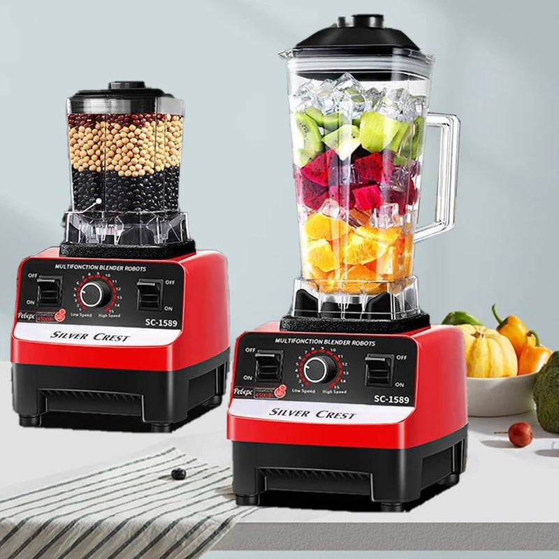 Multifunktional Standmixer 2L Blender Mixer 15 Geschwindigkeitsstufen Rührmaschine 4500W Smoothie Ma