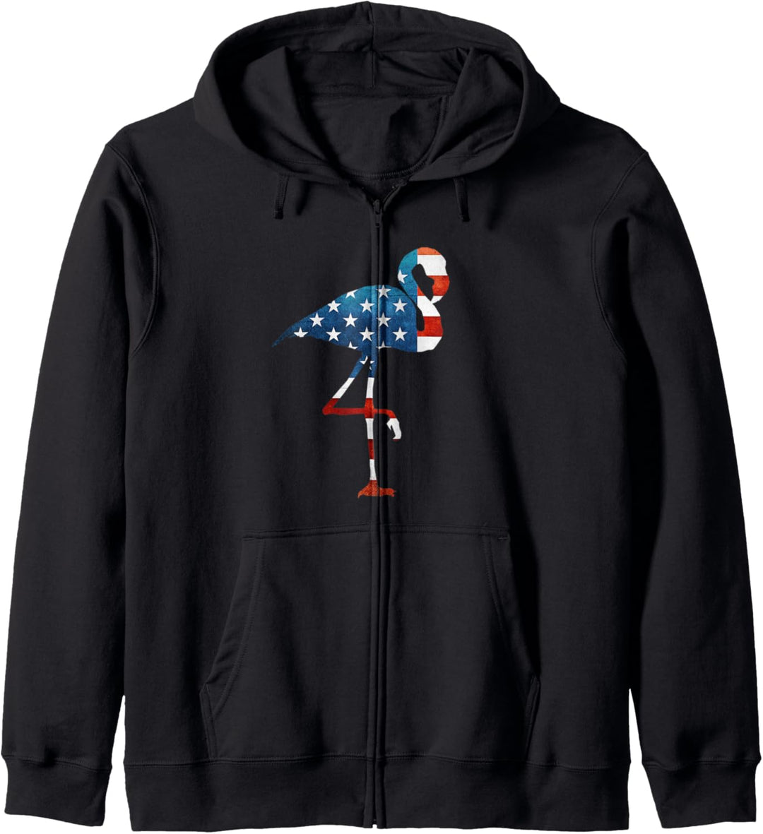 4 Juli Flamingo amerikanische Flagge USA Kapuzenjacke