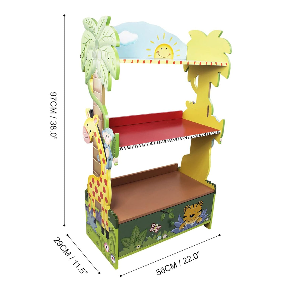 Kinderbücherregal Kinderregal Schlafzimmer Sunny Safari Fantasy Fields W-8268A