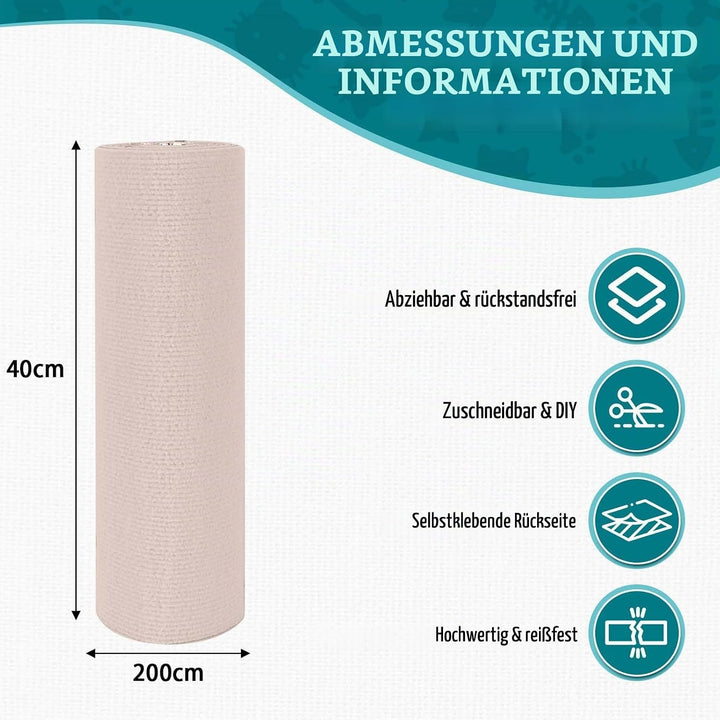 Kratzmatte Katze selbstklebend Kratzteppich Katze Wand Kratzbretter Sofa Kratzschutz Kratzmatte für