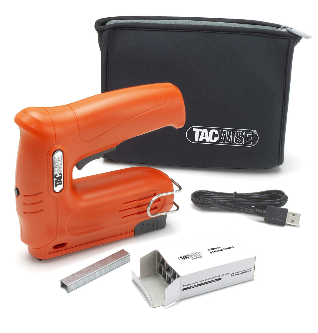 Tacwise 1564 4V Hobby 53-13EL 4V Tacker/Nagler mit 2000 Klammern und Tasche, verwendet Typ 53/13 Kla