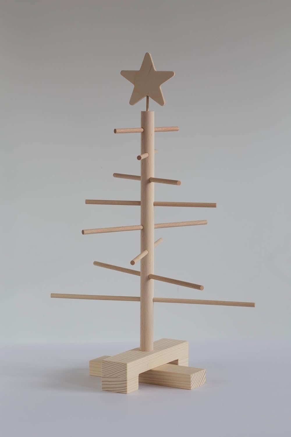 xmas3 XS 45 cm Weihnachtsbaum aus Holz, Natural, 28,0 x 28,0 x 45,0 cm 28.0 x 28.0 x 45.0 cm, 28.0 x
