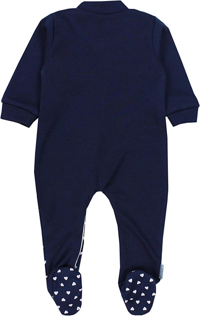 TupTam Baby Unisex Schlafstrampler Mädchen Schlafanzug mit Fuss Jungen Spieler 3er Pack 62 Herzen Du