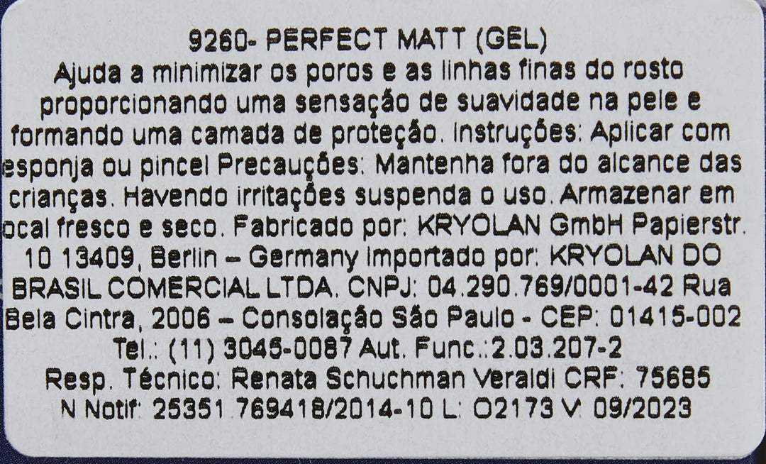 PERFECT MATT Grundierung für Make-Up 40ML von Kryolan