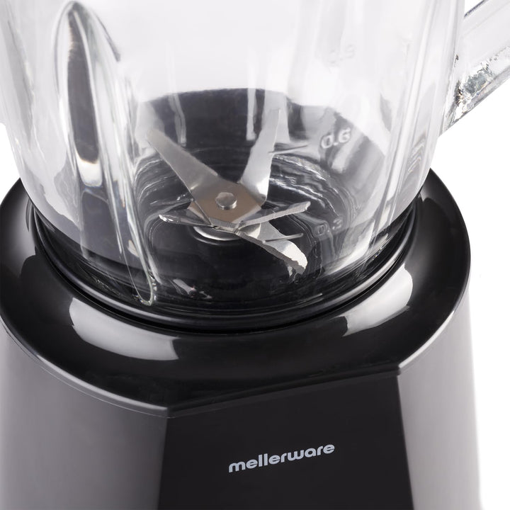 Mellerware Mixy! 1500 W | Glaskanne mit 1,5 l | 2 Geschwindigkeiten + Turbo | professioneller Lebens