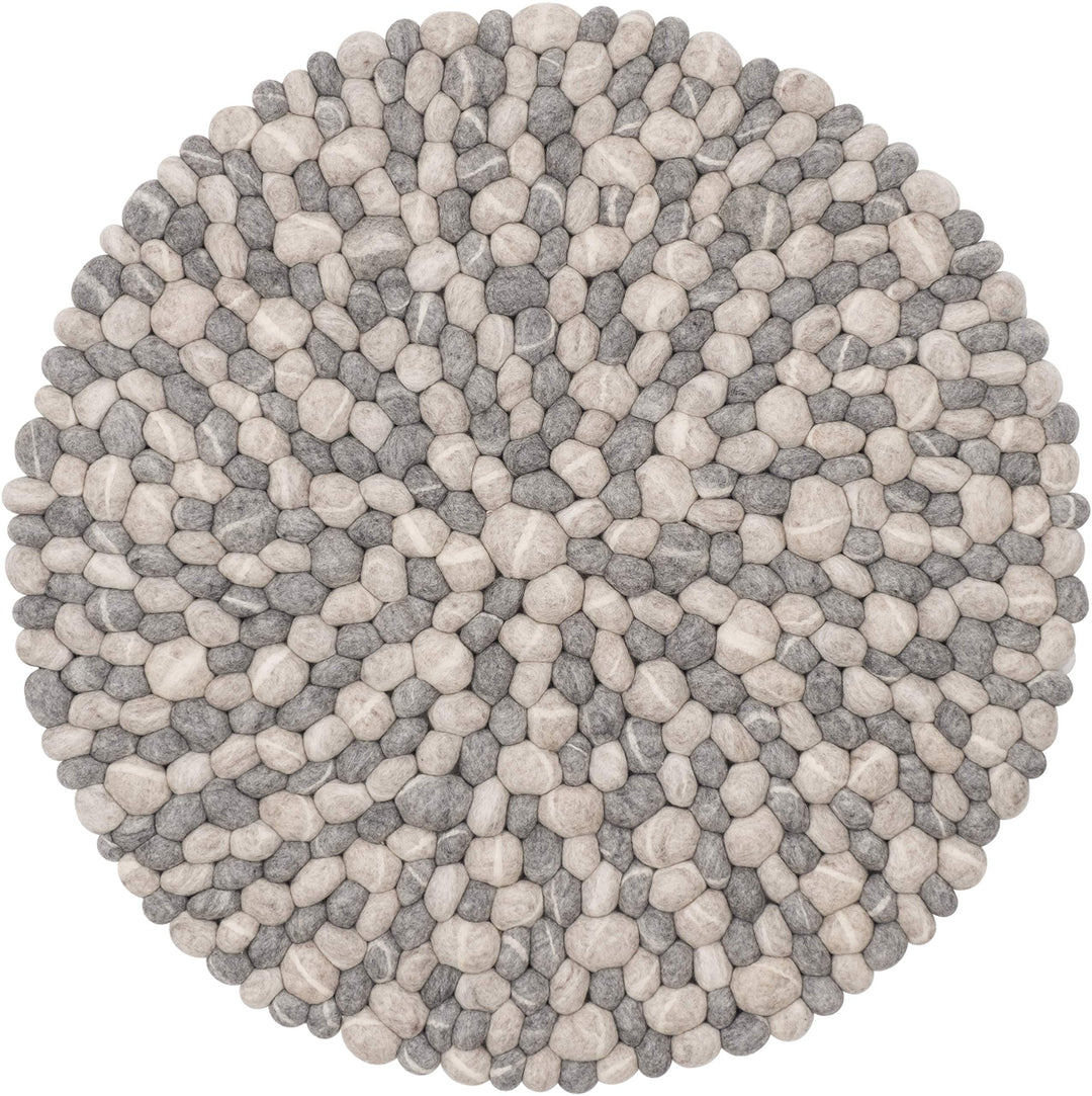 myfelt Filzkugelteppich Ernie - Ø 50 cm, ideal für Schlaf-, Wohn-, Kinderzimmer, Flur & Bad 50cm Ø K