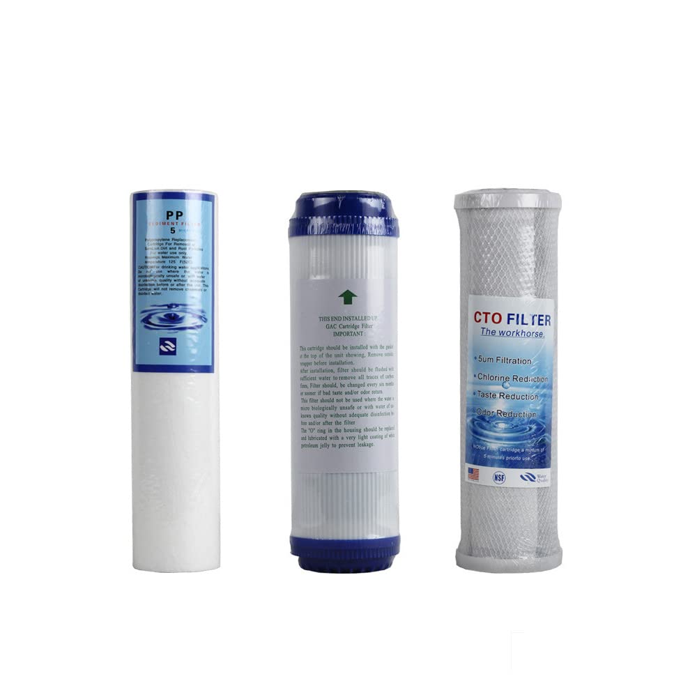 3-Stufen tropfdichtes Vorfilter System Wasserfilter 3/4 Zoll IG für Wasserversorgung Haus/Gartenpump