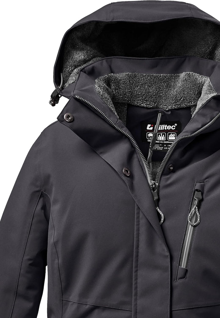 Killtec Damen Outdoorjacke Funktionsjacke mit abzippbarer Kapuze KOW 140 WMN Jckt wasserdicht, Windd